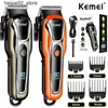 Electric Shavers Kemei hair clipper mens electric shaver professional wireless Q240318