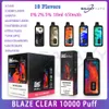 Original Breze Stiik BLAZE BS 10000 Puff Disposable E Cigarette With E-Liquid Battery Power LED Indicator Rechargeable 650mAh 18ml Prefill Puffs 10k