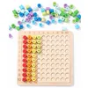 Jouet mathématique en bois Table de Multiplication jeu de société enfants Montessori jouets comptage aides pédagogiques apprentissage jouets éducatifs pour enfants 240307