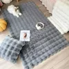 Plush Carpets: Rabbit Hair Faux Fur Rug, Bubble Plush Carpet Cushion for Balcony, Kids' Room, Girl's Bedroom Foot Mat