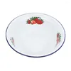 Dinnerware Sets Salad Bowl Enamel Basin Deepen Noodle Soup Serving Cereal Household Server Kitchen Enamelware Mixing Bowls