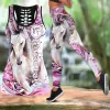 Legging Mooie Liefde Paard 3D Overal Gedrukte Holle Tank Top Legging Set Fitness Vrouwelijke Volledige Lengte Legging Running broek DDK67