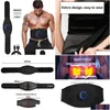 Slimmbälte EMS Electric Abdominal Trainer Muscle Stimator Toner Vibration Body Fitness Masr gå ner i vikt Unisex Drop Leverans Heal Dhiwx