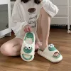 Tofflor Winter Cartoon Frog Flax Animal Slippers mode koreansk plattform Nonslip inomhus hemskor kvinnliga plattskivor Zapatillas