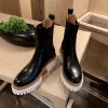 Boots White Platform Women Autumn Boots Thick Bottom Rubber Short Chelsea Botas Elastic Band Black Winter Knight Botines Femininos