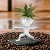 Vasos Boneca Branca Suculenta Plantador Mini Resina Sporting Suculentas Plantas em Vaso Bonito Humanóide Pote Planta para Mesa Decoração de Casa