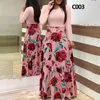 XL Women Spring and Autumn Print Switching Floral Long Bankiet Sukienka ciasna elegancka seksowna kobieta 2023 Summer 240314