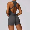 Women's Tracksuits V Back Scrunch Sports Jumpsuit Women Gym Rompers Zipper Sleeveless One-Piece Suit Sportswear Bodysuits Women Sportswear 24318