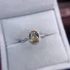 Pierścienie Yulem Oval 7x9 mm Aleksandryt Zmiana kolorowy Pierścień Real Solid 925 Srebrne Kobiety Pierścienie zaręczynowe na prezent