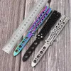 Tactical Knives Foldable Knife Trainer Portable Stainless Steel Pocket Practice Knife Training Tool for Outdoor Games Balisong TrainerL2403