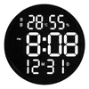 Wall Clocks 12Inch Led Mute Digital Temperature&Humidity Clock Electronic For Living Room Decoration