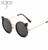 XojoX Kinder-Sonnenbrille mit Katzenohren, Jungen-Grils, niedliche Cartoon-Rundbrille für Kinder, Brillen, Outdoor, UV400-Brille 8770208