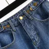 Autumn Plus Size Jeans For Women High Waist Buttons Up Korean Fashion Large Size Womens Denim Pants Trousers 240318