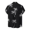 Men's T Shirts Mens Long Sleeve Pack Fashion Shirt Summer Short Lapel Design Coconut Print Hawaii Casual Clothe