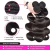 Synthetische pruiken PerisModa Body Wave Bundels Echt haar Braziliaans Weven Natuurlijk Zwart 3 4 Bundels Aanbieding Onbehandeld haar 30 inch Ruw haar 240329