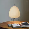 Tafellampen Japans ontwerp Akari Wabi-sabi Yong Lamp Gedrukt Rijstpapier Slaapkamer Desktop Decoratie Drop