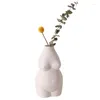 Vase Body Art Design Flower Vase Ceramic Nude Memale Sculpture Desktop Arfferigentコンテナ家の装飾アクセサリー