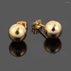 Boucles d'oreilles STALT Talent Bao Bao en gros 10 mm Ball Brourette jaune Gol GF Forme Classic Design For Women Jewelry