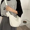 Hobo xiuya nuvem plissado bolsa de ombro feminina cor sólida bonito macio leve hobos mensageiro casual coreano moda meninas bolsa