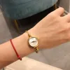 Gouden horloges herenontwerper modebriefontwerp open armband verstelbare horloges voor dames