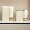 Garrafas de armazenamento Grande desconto balde de arroz à prova de umidade caixa automática dispensador de alimentos secos para despensa racks armário de bancada