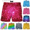 Shorts pour hommes Impression 3D Couleurs magnifiques Short de plage graphique pour hommes Casual Summer Cool Board Shorts Hombre Plus Size Mens Swim Trunks Y240320