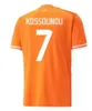 23 24 25 Coted IvoireナショナルチームサッカージャージーIVORY COAST DROGBA KESSIE ZAHA CORNET MEN HOMME MAILLOT DE FOOT FOUTLOR MANユニフォーム