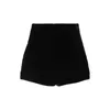 Shorts femininos design marca clássico veludo inverno sentir versátil cintura fina preto alto