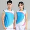 Kort ärmtryck Tennis Ping Pong Table Tennis Uniform Style Badminton T-shirt Men Women Match Training Sportswear 240306