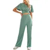 Roupas de ginástica Mulheres Casual Sólido Retro Pantsuit para 70s Suite Casos Womens Macacões Cocktail Calças Ternos