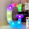 22cm Colorful RGB LED Letter Light - Remote-Controlled Multi-Color Alphabet Decor for Personalized Room Ambiance