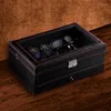 Watch Boxes 6 Slots Box Jewelry Organizer Lockable Sunglass Display Case