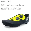 Boots Chaussures routières à fibre de carbone en carbone chauffable pro deux lacets auto-bloquer le vélo respirant des chaussures de chaussure