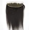 Закрытие IXTUYLL Kinky Straight Yaki Virgin Human Hair Weft Натуральные черные бразильские пучки человеческих волос с кружевной фронтальной застежкой