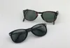 Fashion design sunglasses 714 classic retro pilot folding frame glass lens UV400 protection eyewear with leather case3298458