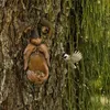 ユニークな鳥の餌箱の顔の装飾屋外庭園ヤードクリエイティブ樹脂の壁の装飾簡単なインストール240314