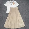 Two Piece Dress designer Letter Women T Shirt Skirt Set Luxury Designer Woman Elegant Tees Outfits Summer Casual Holiday Skirts Tops D8J5