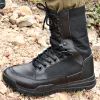 BOTAS Mens Brown Combate Sapatos de caminhada tática Lace Up Exército Militar Botas pretas para homens Botas para homens