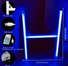 22 cm Blue Neon LED Letter Light - USB/Batteris drivs med hängande hål för väggkonst och festlig dekor