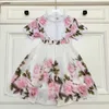 Fashion Princess dress baby tracksuits Size 90-150 CM kids designer clothes Flower print girls t shirt and Short Skirt 24Mar