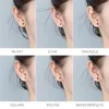 Stud Earrings Modian Simple Enamel Fine Jewelry Cute Real 925 Sterling Silver Star Heart Square Round For Women