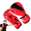 Защитное снаряжение Бокс Тренировочные боевые перчатки из искусственной кожи Детские дышащие Муай Тай Спарринг Штамповка Каратэ Кикбоксинг Профессиональные перчатки yq240318