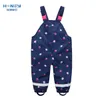 HONEYKING Children Waterproof Rain Pants Baby Jumpsuits Boys Girls Overalls Pants Fashion Kids Overalls 240305