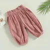 Trousers Kids Baby Harem Pants Solid Color Hip Hop Style Elastic Loose Casual Bloomers For Toddler Boys Girls