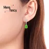 Dangle Earrings Natural A-goods Jadeite Floating Green Water Drop Jade S925 Silver Women's Models High-grade Luxury Fashion Jewelry