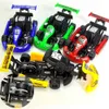 Modellini di auto 1pc / 4pcs Mini auto in plastica giocattolo tirare indietro cartone animato colorato modello da corsa kart auto da corsa bambini giocattolo educativo regali per BoyL2403