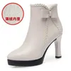 HBP Nicht-Brand-Großhandel High Heel Short Stiefel Frauen Herbst und Winter neuer Stil Spitze High Heel-Stiefel