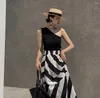 Gonne Vintage Maxi Gonna Midi Lunga S Per Le Donne Stile Coreano Falda Larga A Righe Irregolari Goth Mujer Moda 2024