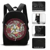 Backpack 3 In 1 Set 17 Inch Lunch Bag Pen Isle Of Man Stained Glass Poster For Sale Durable Classic Snug Schools Field Pack