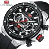 MINI FOCUS Sports Reloj de hombre multifuncional con anillo de fibra de carbono de cuarzo resistente al agua 0468G